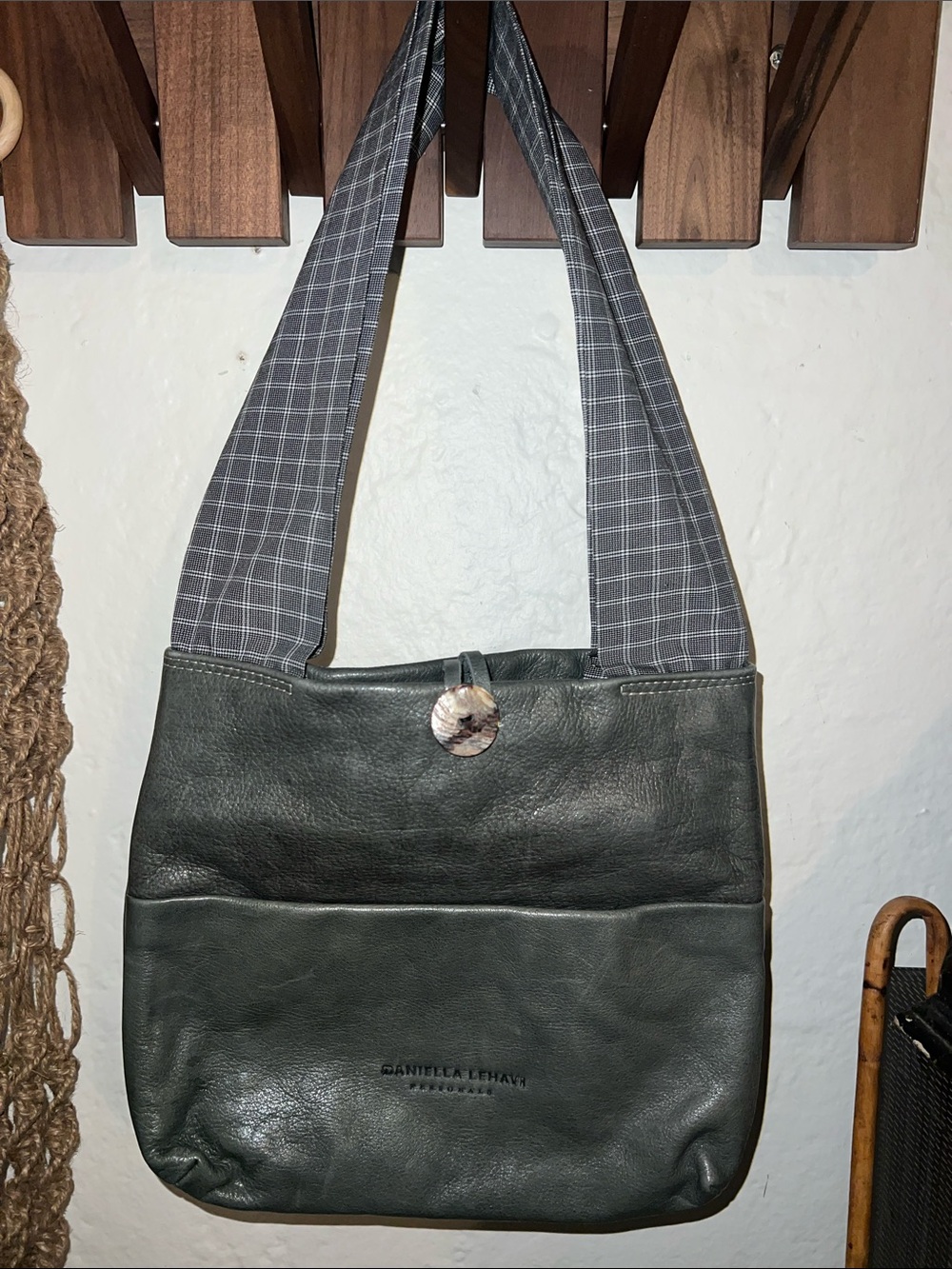 Daniella Lehavi Personals Leather Shoulder Bag with Patterned Straps